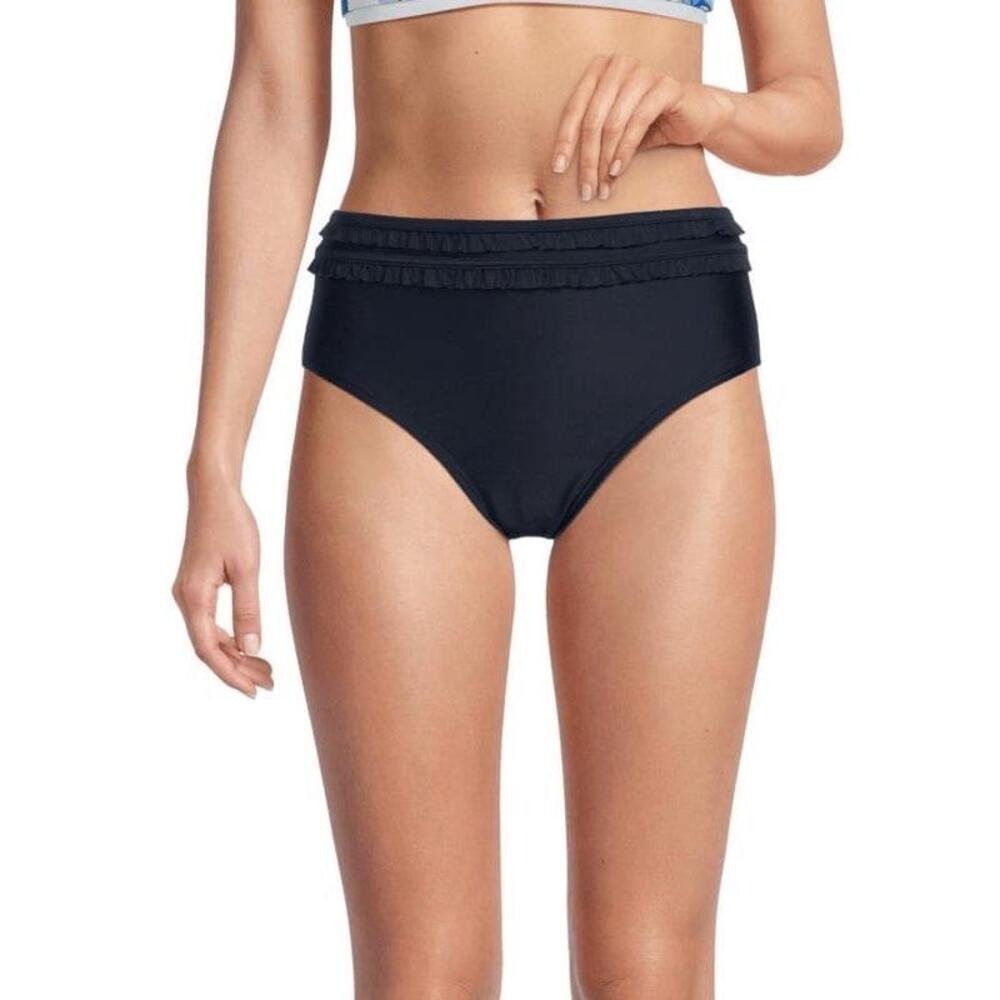 Tommy Hilfiger Ruffle‎ Trim Bikini Bottom Dark Blue M